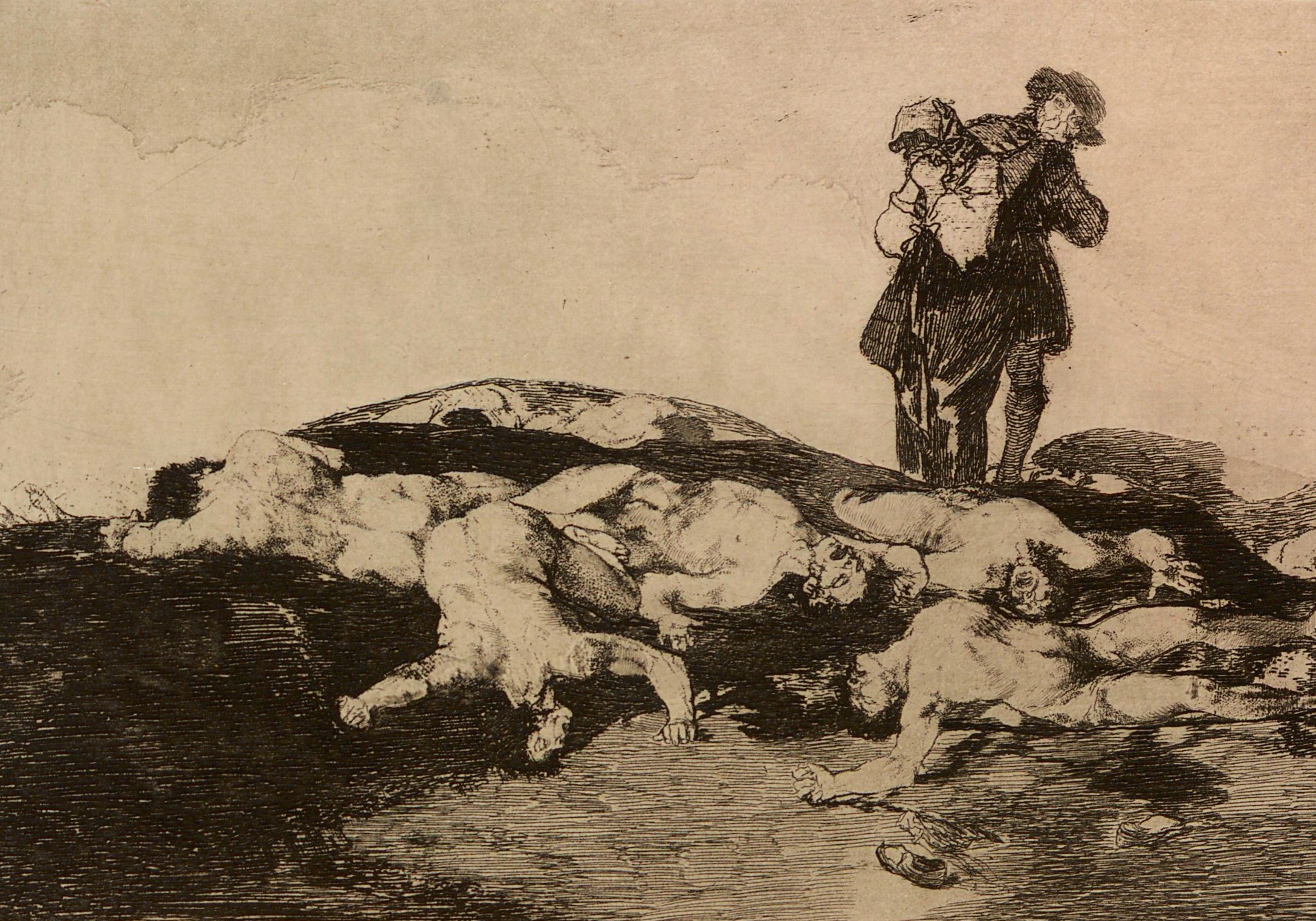 Enterrar y callar, grabado de Goya